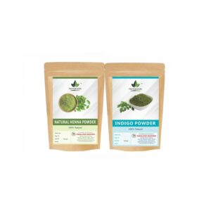 Natural henna powder with a pack of Indigo powder