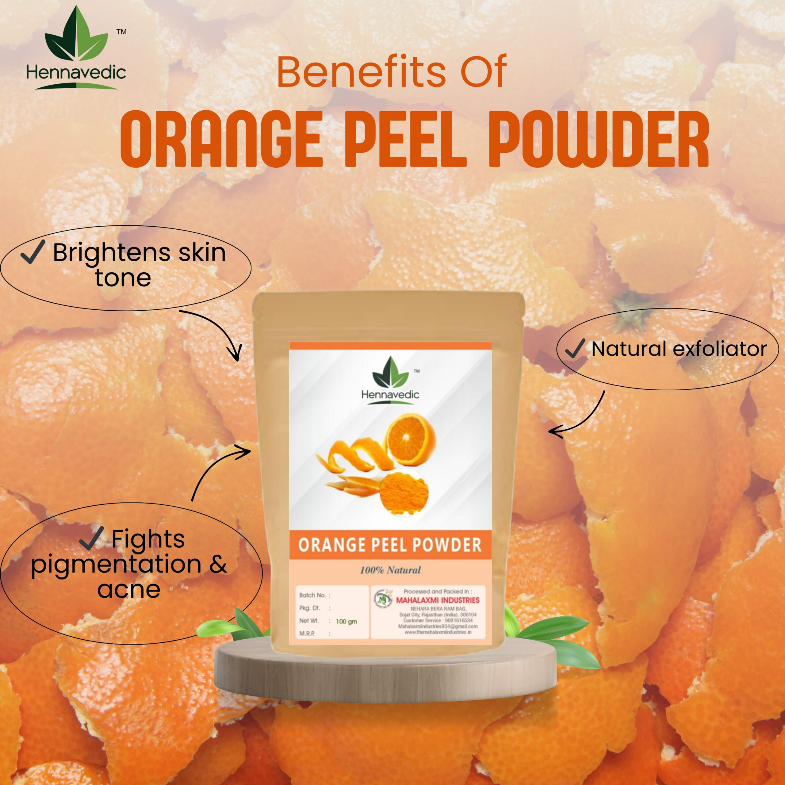 Orange Peel Powder 100gm - Image 2