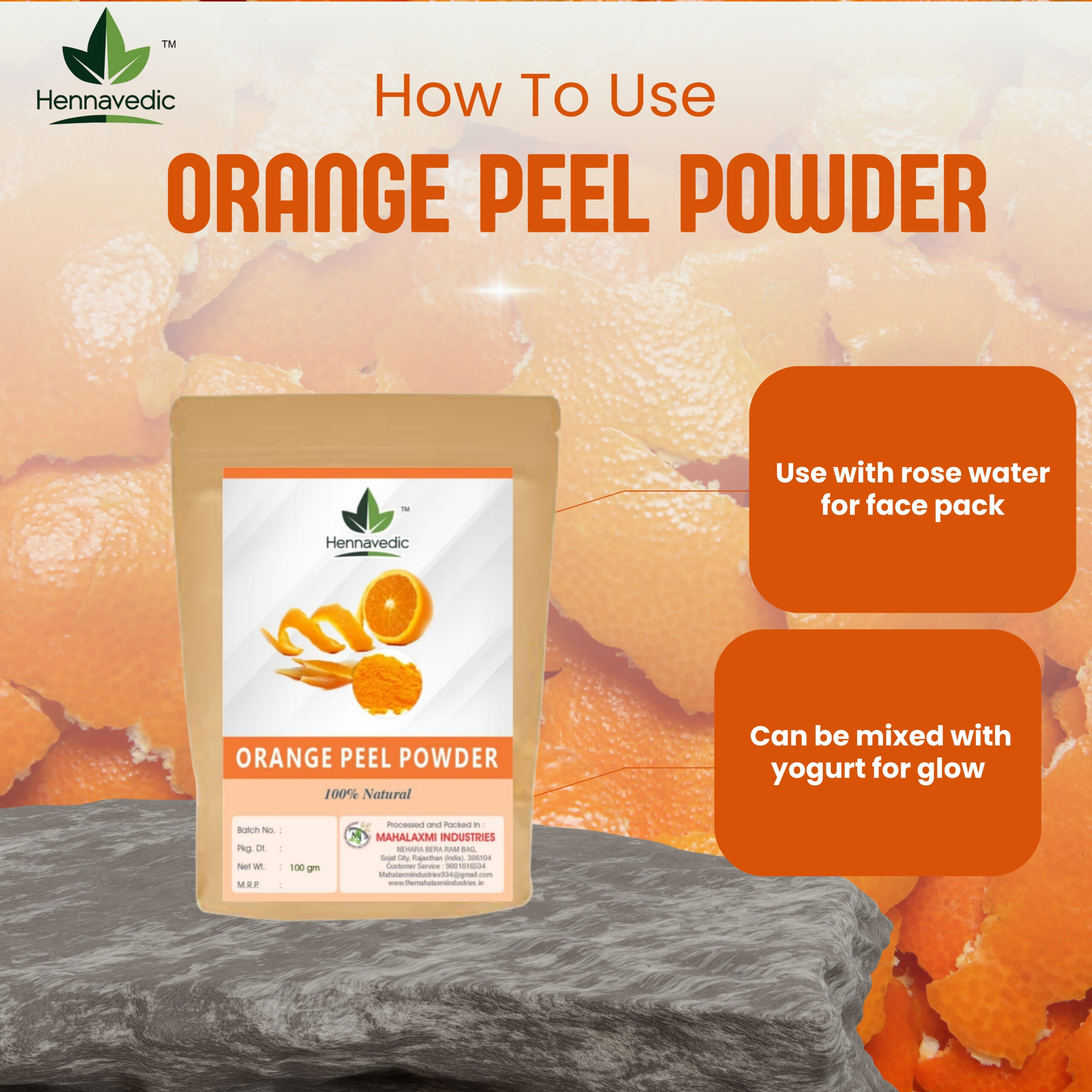 Orange Peel Powder 100gm - Image 3