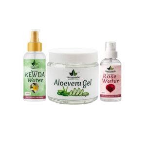 Kewda Water + Aloevera Gel + Rose Water Combo
