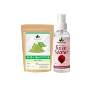 Aloevera Powder + Rose Water Combo