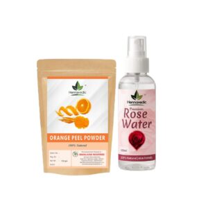 Orange Peel Powder + Rose Water Combo