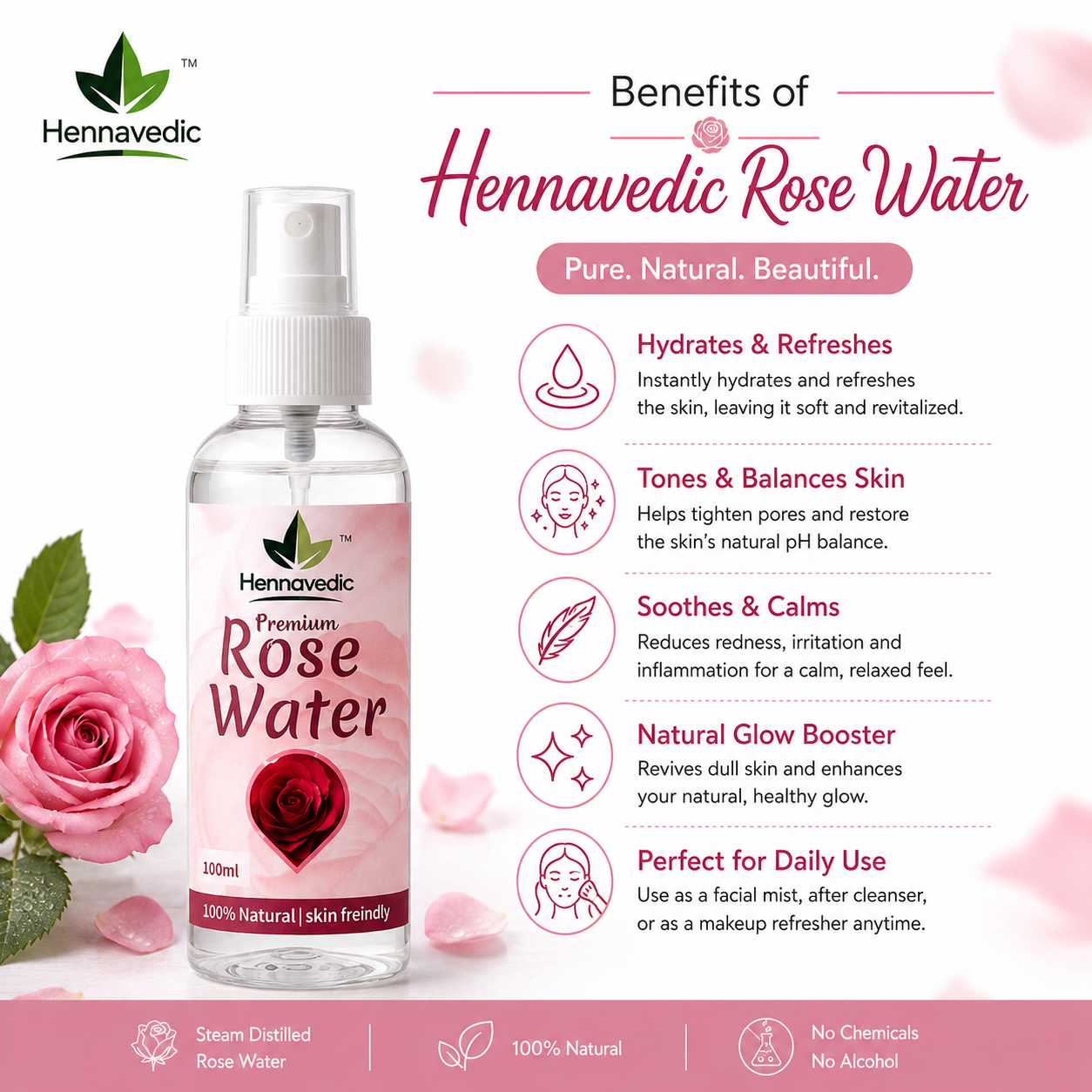 Rose Water + Kewda Water Combo - Image 2